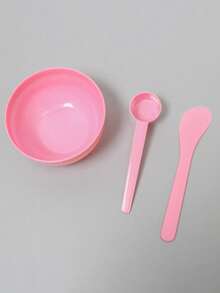 DIY面膜碗美容院面膜工具套装，包括搅拌碗、量勺、粉勺、搅拌棒、单支扇形高光刷、柔软扇形化妆刷、美容工具 - 彩色 - 查看 10