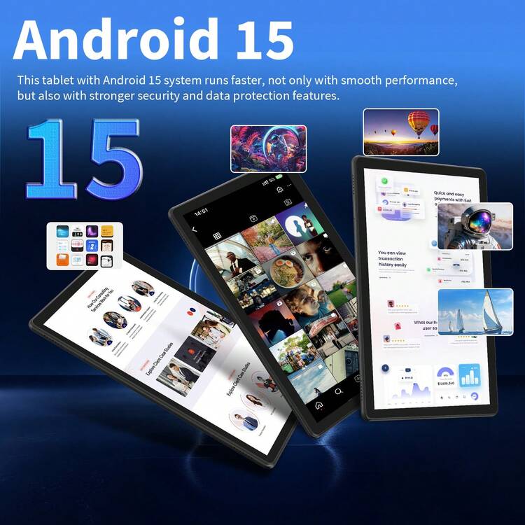 Relndoo Tablet Android 15 2-In-1 Tablet PC, (6GB+20GB) RAM+128GB ROM, 10.1 Inch Tablet With Mouse, Leather Case, Stylus, Protective Film, Cable, RK3562 Quad-Core 2.0 GHz, 5G WiFi, Dual Camera, HD Touchscreen, 6000mAh, Type-C Charging, Students And Business Tablet, Tablet, Pad, Tablet 2026 New-BLACK - Black - View 3