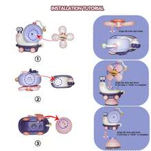 蜗牛爬行车，蜗牛主题旋转水上玩具，吸盘式震动趣味蜗牛旋转玩具，带可拆卸部件，婴儿安抚玩具 - 紫色 - 查看 7