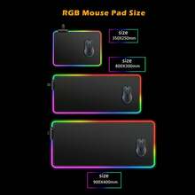 Backlight Mouse Pad S-Solid Color Gamer Desk Mat PC Computer Mini Pc XXL Anime RGB Mousepad Keyboard Gaming Accessories Mausepad - ZC-0000003061 - Xem 6