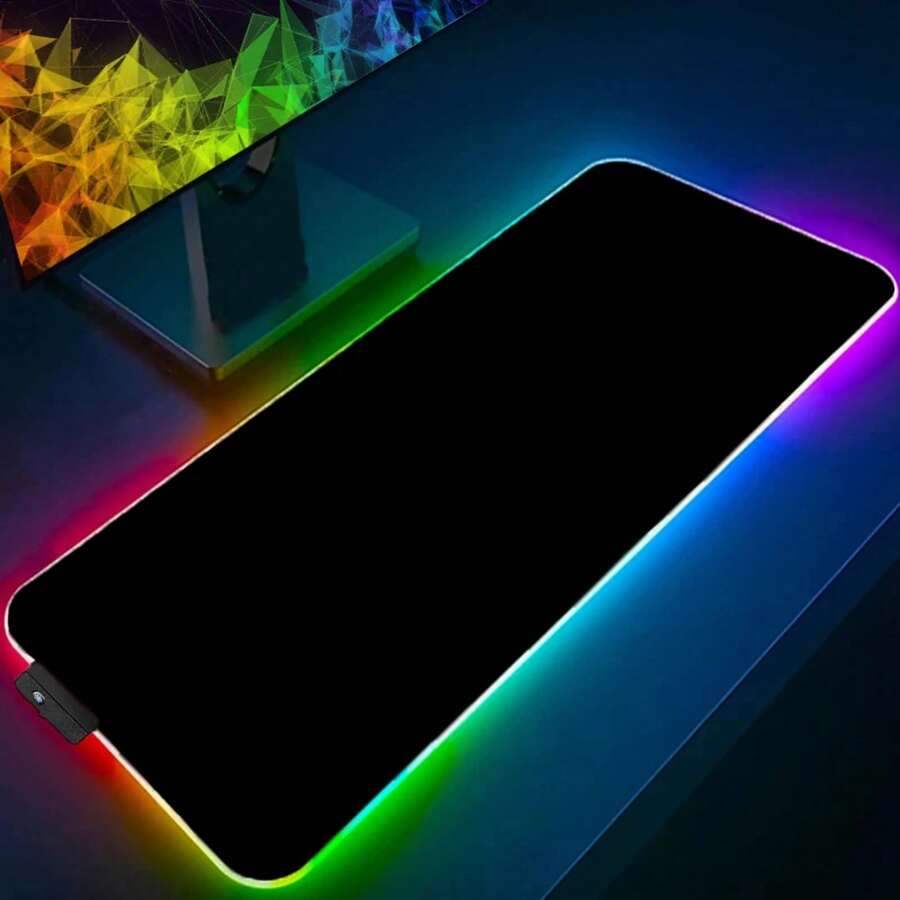 Backlight Mouse Pad S-Solid Color Gamer Desk Mat PC Computer Mini Pc XXL Anime RGB Mousepad Keyboard Gaming Accessories Mausepad - ZC-0000003061 - Xem 1
