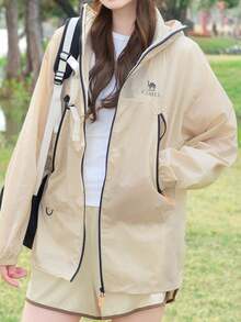 CAMEL CROWN Women's Outdoor UV Protection Jacket, Water-Resistant, Breathable, Moisture-Wicking. Suitable For Spring/Summer. Unisex Style. - Seashell - View 1