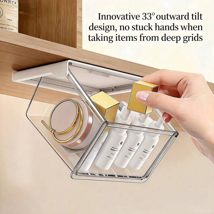 Wall Mounted Drawer Storage Box With Drawer, Compact Mini Drawer Style Storage Box - White - View 1