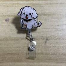 Retractable Badge Reel - Acrylic Clip For Nurses, Doctors And Medical Students - Fun Office Accessory, Dog Design - Clear - View 8