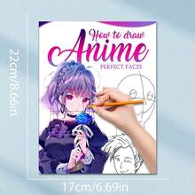 1份简单易学的动漫绘画教程，从零开始学习绘制动漫人物，初学者也能轻松画出完美的动漫人物脸部，适合作为礼物（不含画笔） - 1PC - 查看 4
