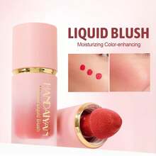 1pc Liquid Blush & Contour, Natural Makeup Effect, Easy To Apply, Matte Blush Liquid, Suitable For Daily, Festival, Party, Stage Makeup, Facial Cosmetics - 彩色 - 查看 5