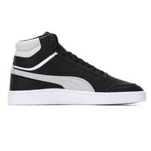 Unisex Puma Shuffle Mid WTR Comfortable Lightweight Casual Sneakers 385551-02 - Black - Puma White - Light Gray - Gold - View 2