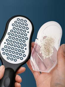 1pc Professional Stainless Steel Foot Callus Remover Tool, With Safety Splash Guard, Foot Trimmer, Foot Scraper, Foot File, Ergonomic Curved Handle For Easy Grip, Dual Grit (Coarse/Fine) Stainless Steel Callus Removal Surface - Long-Lasting Durable Foot Callus Care Tool - One Size - View 4