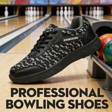 男女通用时尚专业保龄球鞋，休闲运动鞋，舒适轻便，适合日常穿着、商务场合，两种颜色可选