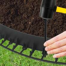 Lawn Edging, Plastic Bed Edging, Mowing Edge, Garden Edging With 50 Ground Anchors, Garden Fence Paving Edging - 7.8cm-Haut - 查看 7
