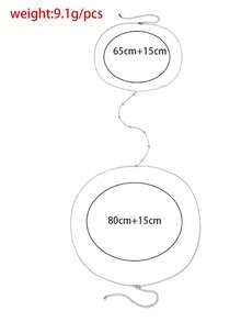 1pc Women's Bikini Crossover Necklace, Double Chain Copper Bead Body Chain - YL67 Body Chain - View 6