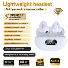 NEW SENYANG Forest Yang 新款真无线夹式运动耳机，音乐舒适耳塞，TWS HIFI 杜比低音 9D 立体声高清通话耳机，兼容安卓和 iOS 手机，游戏耳机，智能耳塞 - 均碼 - 查看 10