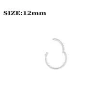 金鼻环 - 超细18号（6mm/8mm/10mm/12mm）鼻环 - 女士小巧18K镀金鼻部穿孔饰品 - 手工鼻环 - 可直接作为礼物赠送，适用于鼻孔、鼻中隔、耳软骨、耳廓、耳屏、耳廓、唇部、耳垂等部位的穿孔，316L不锈钢铰链式无缝耳环 - 彩色 - 查看 9