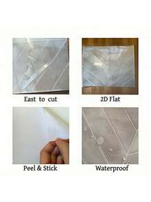 2D Flat Self-Adhesive Wall Tiles, Suitable For Bathroom And Kitchen - 5/10/30 Pieces (Size: 11.4 Inches*9 Inches), Waterproof, Oil-Proof, Splash-Proof. Suitable For Wall Decoration In Kitchen, Bathroom, Rental House Renovation, Restroom And Other Indoor Spaces. - Beige - View 4