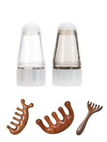 Scalp Medication Roller Brush With Calibrated Liquid Dispenser, Hair Care Tool For Minoxidil Application - Multicolor - View 7