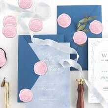 30张可爱云朵彩虹图案蜡封贴纸，自粘信封封口贴纸，适用于婚礼、派对、生日、圣诞节 - 粉色 - TD423 - 查看 8