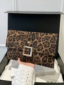 Women's Fashion Envelope Clutch Bag, Patchwork Mosaic Plaid Pattern Multi-Purpose Clutch Purse With Metal Hardware Flap Closure - Multicolor - View 5