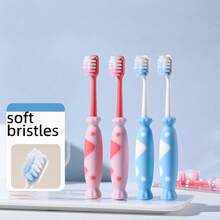 Set de 2 cepillos de dientes en forma de caramelo para niños, con cerdas extra suaves, adecuados para dientes sensibles durante la dentición, cepillo de dientes para niños - Multicolor - Ver 5