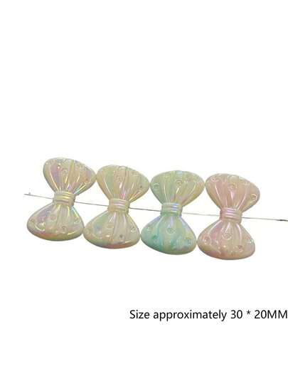 Nuevo arco lavado de rosa ABS perla falsa transparente multicolor DIY bosque perla agujero mixto hecho a mano