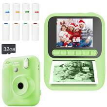 1080P Dual Lens Instant Print Camera - Unisex, 2.4" LCD, Built-In Photo Printer, 1300mAh Rechargeable Battery, 4 Rolls Of Colorful Printing Paper (Red/Blue/Orange/Green), Ideal Gift For Christmas, Birthday, Valentine's Day, Travelers, Events And Creative Photography Enthusiasts - ZSK-multicolor - View 18