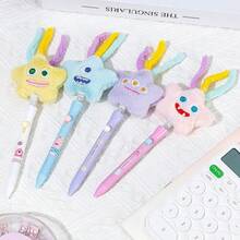 可爱星星怪兽摇摇笔 – 0.5毫米黑色圆珠笔，带毛绒笔身，创意返校礼物和趣味书写伴侣 - 怪獸 - 查看 8