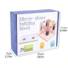 儿童镜面积木，逻辑思维训练拼图积木，木制游戏，木制玩具 - 彩色 - 查看 9