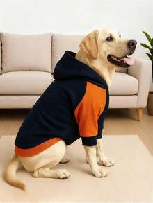 Dog Hooded Fleece T-Shirt Cat Warm Hoodie - Soft & Comfortable Daily Wear, Basic Hoodie, Winter Jacket, Cozy T-Shirt Suitable For All Pet Breeds - Multicolor - View 2