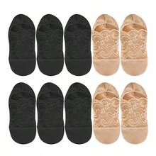 Socks Women's Lace Flower Summer Thin Breathable No-Show Ankle Short Low Cut Invisible Boat Socks - Multicolor - View 9