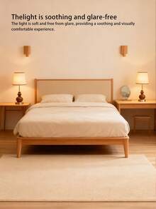 1件木纹装饰台灯，适用于客厅、书房、酒店客房、户外露营、开斋节礼物、卧室、阅读、学生、儿童、装饰、孕妇夜灯、感应式、祈祷角、意式、极简主义、中式、法式、现代阿拉伯风格、极简伊斯兰设计、绿洲混合风格 - 彩色 - 查看 3