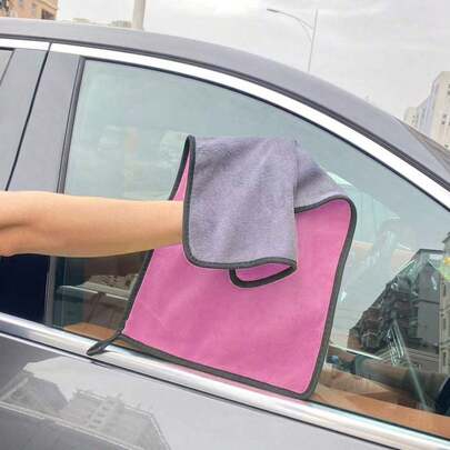1 st/3 st/5 st/10 st biltvättdukar i högdensitets korallfleece, dubbelsidig tjock absorberande bilrengöringsduk, lämplig för bilverkstäder, hotell, restauranger