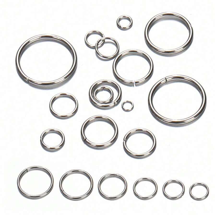 200pcs Stainless Steel Split Rings, Connector Accessories For DIY Jewelry Making Such As Bracelets, Necklaces, Earrings, Pendants - Stainless Steel Jump Ring - View 1
