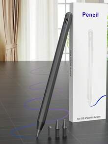 11/10/9/8/7/6 IPad, IPad Air 7/6/5/4/3, IPad Pro 13"/12.9"/11" (2018-2025), IPad Mini 7/6/5 Compatible Stylus Pen, 90mAh Battery, High Precision & Sensitivity, Rechargeable, Magnetic Body, Tilt Detection & Palm Rejection, Black - Black - View 9