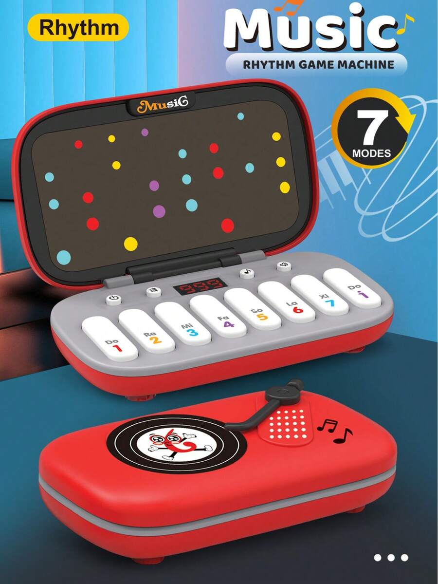 Rhythm Electronic Keyboard Rhythm Master Piano Game Console Portable Puzzle Adventure Game Parent-Child Interactive Toy