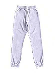 1pc Women's Lightweight Loose Casual Pants With Pockets, Suitable For Summer Workout And Running, Stretchy Solid Color - Mauve Purple - View 6