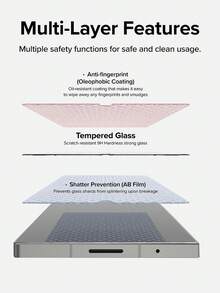 Bộ 4 miếng dán màn hình cường lực, dễ lắp đặt, độ phân giải cao, chống trầy xước, chống vỡ, tương thích với Samsung Galaxy S26 Ultra/S26/S26 Plus/S24/S24plus/S24ultra/S25/S25plus/S25ultra/S23 Ultra/S23/S23 Plus/S23FE/S24FE/S22 Ultra/S22/S22 Plus/S21 Ultra/S21/S21 Plus/S21 FE/S20 Ultra/S20FE/A55/A54/A53/A17/A16/A15. Sản phẩm bảo vệ màn hình thiết yếu, thích hợp sử dụng hàng ngày, văn phòng, nhà. Phụ kiện điện thoại: Chống nước, chống sốc, chống rơi, chống trầy xước. - Trong sáng - Xem 3