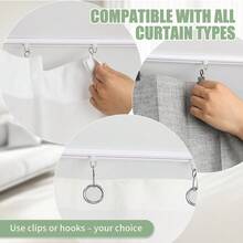 4-In-1 Self-Adhesive + Punch Hole Dual Fixing Curtain Track System - Ceiling/Wall Mountable, Freely Combinable, Easy Installation, Suitable For Bathroom, Windows, Room Dividers, Cabinets And More Scenarios - Adhesive and Drillable Installation Model - View 10