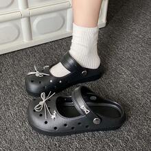 Women's New Versatile Fashion INS Indoor Home Slippers, Comfortable Outdoor Commute Cute Slip-On Sandals - Black - View 5