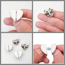 2/1 Pairs Heart-Shaped Magnetic Curtain Clips, Blackout Magnetic Curtain Hooks, Removable & Quick Installation Bathrooom Decor - Multicolor - View 6