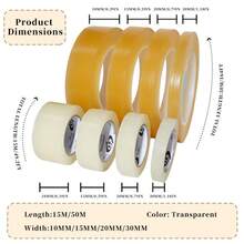 1 Roll Of PVC Residue-Free Tape, Waterproof Surface, Soft Material, Tear-Resistant. Suitable For Sealing The Edges Of Tinplate Boxes, Tin Cans, Pastry Boxes, Cookie Boxes, As Well As Food Sealing, Etc. - C-Transparent - View 5