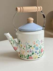 1个北欧风格2000毫升直柄水壶/茶壶，带木柄。可在炉灶、壁炉或明火上使用，但请勿干烧。这款水壶适合户外使用，是冬季露营和赏雪的必备之选。也是馈赠亲友的绝佳礼物。 - 彩色 - 查看 12