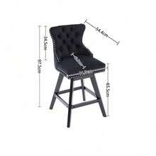 Barstools - Black + Velvet + Foam - View 9