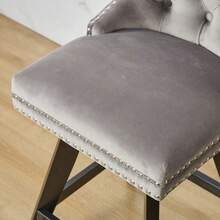 Barstools - Gray + Velvet + Foam - View 11