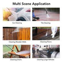 Lavadora eléctrica de alta presión, lavadora a presión eléctrica multifuncional de alta eficiencia para el hogar Utilizado para lavado de coches y limpieza de jardines. - Tipo de Enchufe A USA (110-127V) - Ver 2