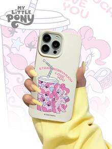 MY LITTLE PONY 1个全新创意小马宝莉图案独特皮革质感手机壳，兼容苹果17 Pro Max/Air、16、11/12/13/14 Plus/XR/7/8 Plus/15 Pro Max、S25/S24/S23/A14/A15/A33/A71/A54 - 白色 - 查看 2