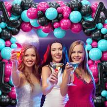 99件組 K-Pop 音樂主題氣球拱門套裝，包含音符氣球，適用於 K-Pop 音樂主題、80年代迪斯可主題生日派對、星空之夜主題舞會、新年慶祝裝飾 - 彩色 - 查看 4