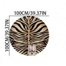 1 Peça Tapete Redondo Estampa de Onça, Capacho, Tapete Pequeno, Carpete, Decoração Doméstica, Tapete de Área, Tapete Externo, Tapete de Quarto, Carpete Lavável - Multicolorido - Visão 14