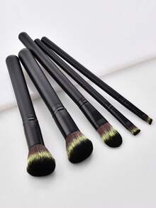 5支渐变色化妆刷套装，包括粉底刷、腮红刷、修容刷、散粉刷，刷毛柔软细腻，上妆顺滑，手柄结实耐用，适合初学者。 - 彩色 - 查看 2