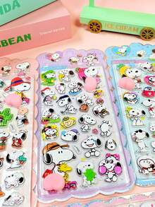 3D立体浮雕贴纸，挤压减压贴纸，可爱贴纸，Y2K风格，可重复使用，趣味十足的减压挤压贴纸，清新甜美风格/极简美学/蝴蝶/动物图案，适用于手机/笔记本电脑/水瓶/汽车 - 彩色 - 查看 8