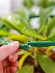 12 piezas Soportes ajustables para plantas, Marcos de soporte redondos para plantas, Estructura resistente para invernadero, Varillas de fijación para flores de interior, Estantes para trepar enredaderas - Fácil montaje, Diseño ahorra espacio, Decoración de jardín, Decoración de primavera - Soporte para plantas - Ver 2