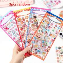 2/3pcs Random Cute 3D Sushi Candy Stickers, Suitable For Handmade DIY Scrapbooking Diary Decoration - Multicolor - View 14